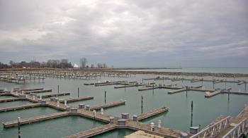 Weather camera view of Waukegan Harbor and Marina.