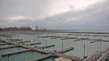 Weather camera view of Waukegan Harbor and Marina.
