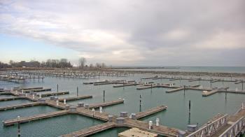 Weather camera view of Waukegan Harbor and Marina.