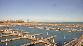 Weather camera view of Waukegan Harbor and Marina.