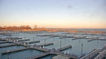 Weather camera view of Waukegan Harbor and Marina.