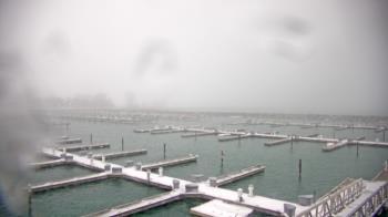Weather camera view of Waukegan Harbor and Marina.