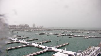Weather camera view of Waukegan Harbor and Marina.
