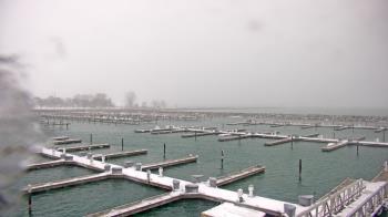 Weather camera view of Waukegan Harbor and Marina.
