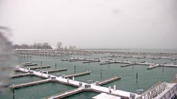 Weather camera view of Waukegan Harbor and Marina.