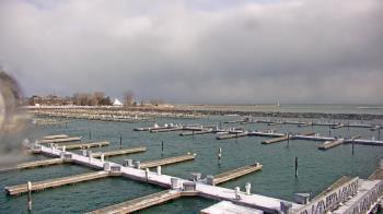 Weather camera view of Waukegan Harbor and Marina.