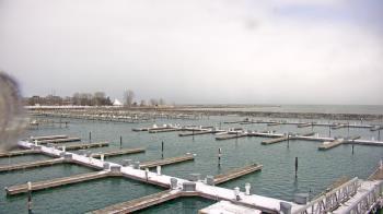 Weather camera view of Waukegan Harbor and Marina.