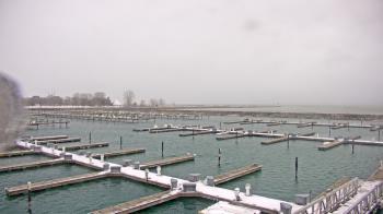 Weather camera view of Waukegan Harbor and Marina.