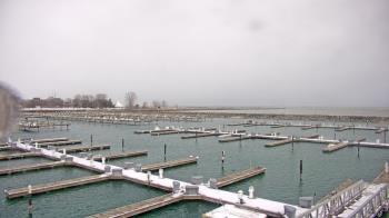 Weather camera view of Waukegan Harbor and Marina.