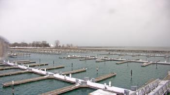 Weather camera view of Waukegan Harbor and Marina.