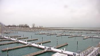 Weather camera view of Waukegan Harbor and Marina.