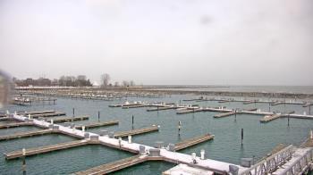 Weather camera view of Waukegan Harbor and Marina.