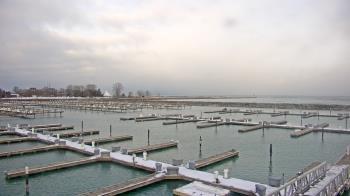 Weather camera view of Waukegan Harbor and Marina.