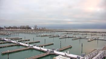 Weather camera view of Waukegan Harbor and Marina.