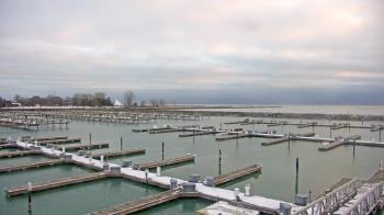 Weather camera view of Waukegan Harbor and Marina.