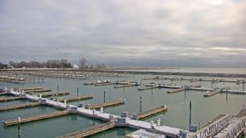 Weather camera view of Waukegan Harbor and Marina.