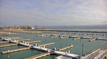 Weather camera view of Waukegan Harbor and Marina.