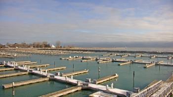 Weather camera view of Waukegan Harbor and Marina.
