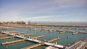 Weather camera view of Waukegan Harbor and Marina.