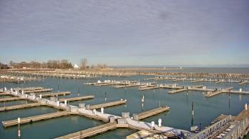Weather camera view of Waukegan Harbor and Marina.