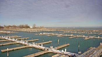 Weather camera view of Waukegan Harbor and Marina.