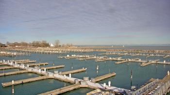 Weather camera view of Waukegan Harbor and Marina.