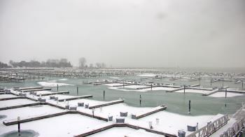 Weather camera view of Waukegan Harbor and Marina.