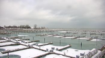 Weather camera view of Waukegan Harbor and Marina.