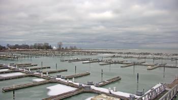Weather camera view of Waukegan Harbor and Marina.