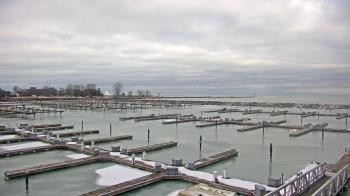Weather camera view of Waukegan Harbor and Marina.