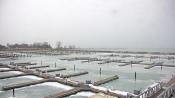 Weather camera view of Waukegan Harbor and Marina.