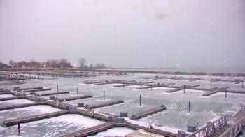 Weather camera view of Waukegan Harbor and Marina.