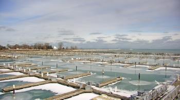 Weather camera view of Waukegan Harbor and Marina.