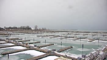 Weather camera view of Waukegan Harbor and Marina.