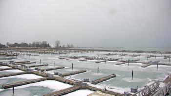 Weather camera view of Waukegan Harbor and Marina.