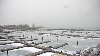 Weather camera view of Waukegan Harbor and Marina.