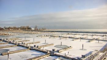 Weather camera view of Waukegan Harbor and Marina.
