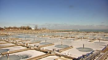 Weather camera view of Waukegan Harbor and Marina.