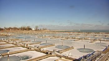 Weather camera view of Waukegan Harbor and Marina.