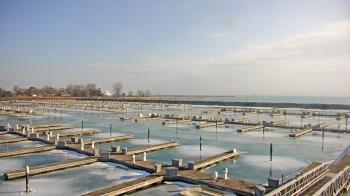 Weather camera view of Waukegan Harbor and Marina.
