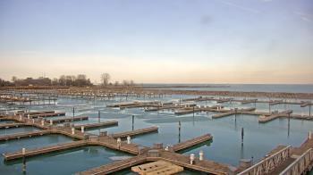 Weather camera view of Waukegan Harbor and Marina.