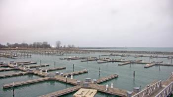 Weather camera view of Waukegan Harbor and Marina.