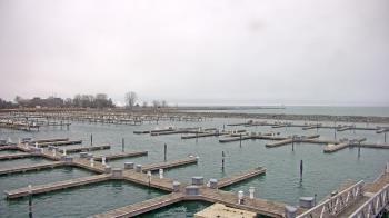 Weather camera view of Waukegan Harbor and Marina.