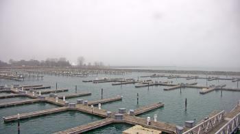 Weather camera view of Waukegan Harbor and Marina.