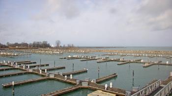 Weather camera view of Waukegan Harbor and Marina.