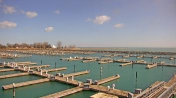 Weather camera view of Waukegan Harbor and Marina.