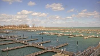 Weather camera view of Waukegan Harbor and Marina.