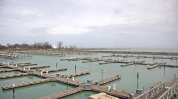 Weather camera view of Waukegan Harbor and Marina.