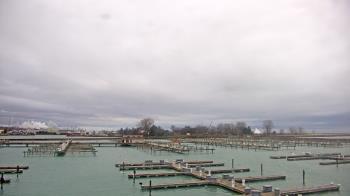 Weather camera view of Waukegan Harbor and Marina.