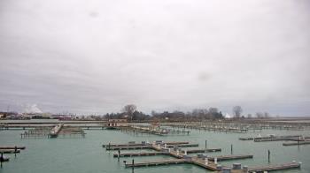 Weather camera view of Waukegan Harbor and Marina.